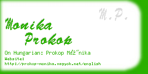 monika prokop business card